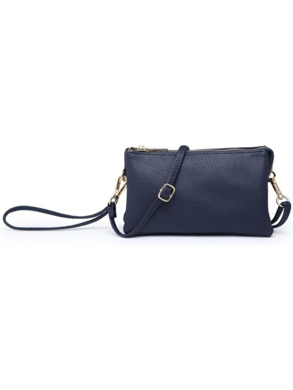 Vegan Leather Crossbody Bag & Wristlet Clutch for Women with 2 Straps - Stylish
